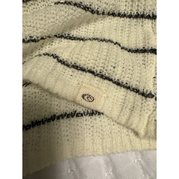 Rip Curl Long Sleeve Lightweight Dark Gray Striped Sweater, Oversized Crop, M - Picture 6 of 8